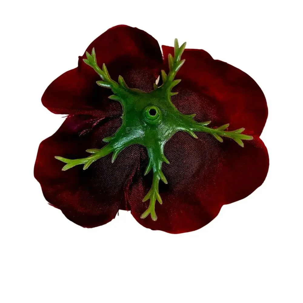 50 Burgundy Red Satin Rose Heads Stemless Wedding Floral Craft DIY 2.5in Flowers